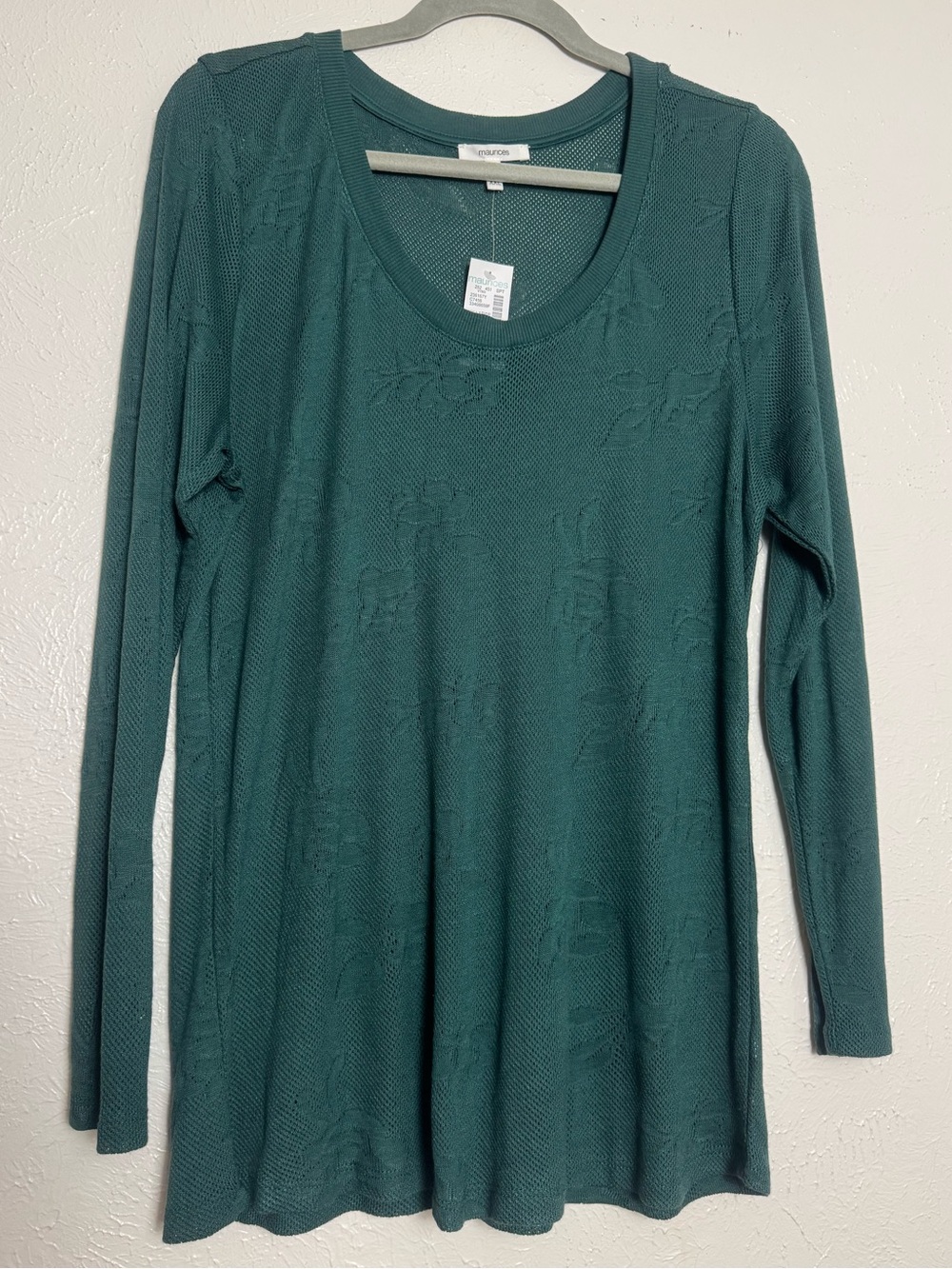 Maurice’s Emerald‎ Green Long Sleeve Lightweight Top
